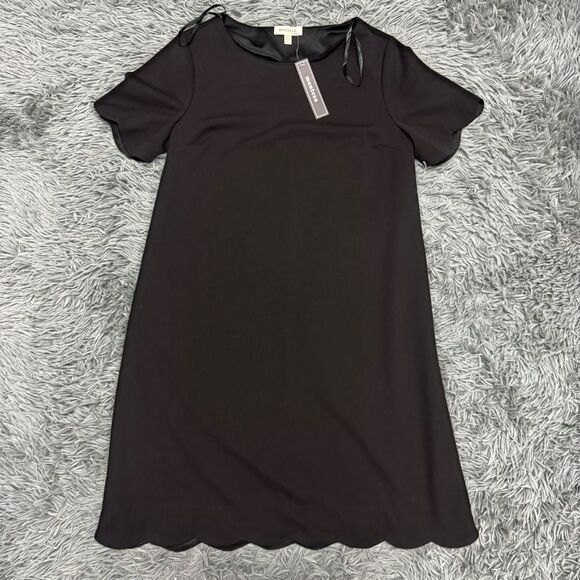 Monteau Short Sleeve Elegant Black Dress Size Large NWT - Picture 1 of 8